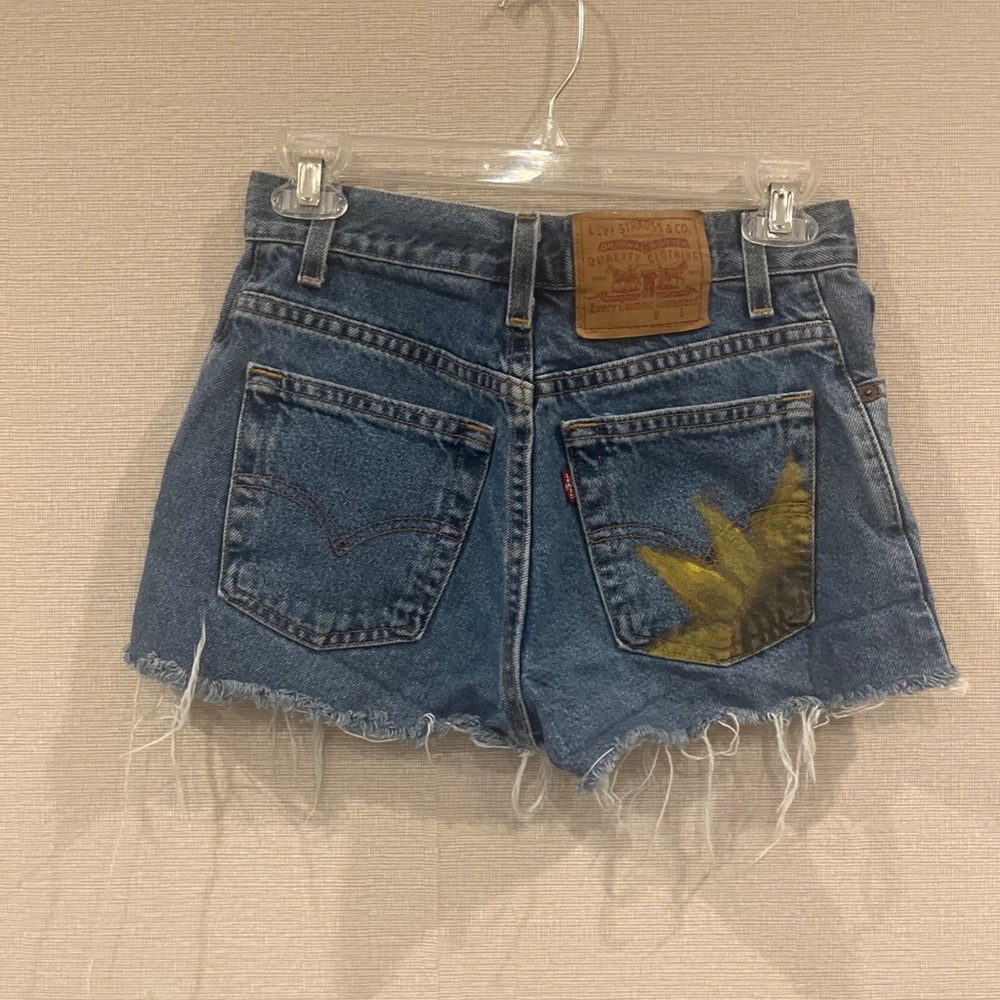 Levi's  511Shorts Womens Juniors 3 Blue Cut Off Distressed Frayed Back  Girasol